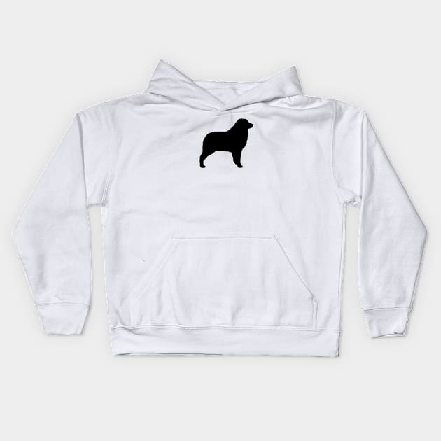 Australian Shepherd Silhouette Kids Hoodie by Coffee Squirrel